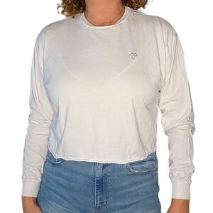 TNA Size Medium White Long Sleeve Shirt